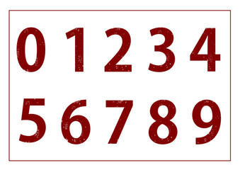 Collection Of Numbers Icons Set - Isolated On White Background. Vector Illustration, Graphic Design