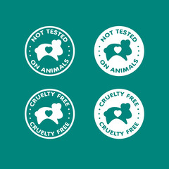 Cruelty free - not tested on animals sign icon symbol