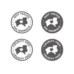 Cruelty free - not tested on animals sign icon symbol