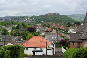 Fototapeta na wymiar STIRLING, SCOTLAND - June, 2013: Top view on residential quarte