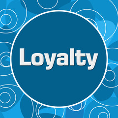 Loyalty Blue Circular Abstract Background 