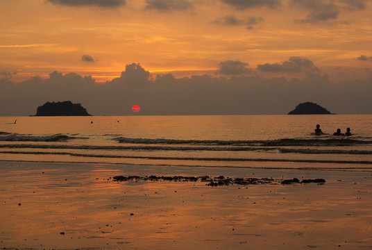 Sunset on the island of Koh Chang, Thailand