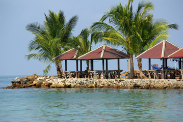 KOH CHANG, THAILAND - January, 2013: Tropical beach in Koh Chang