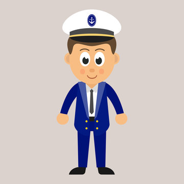 cartoon marine captain