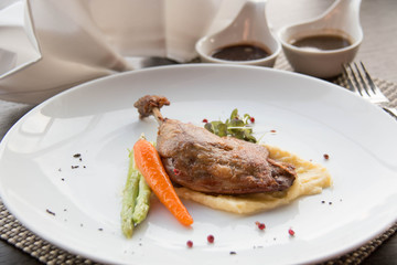 Gourmet fried Duck steak