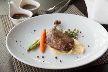 Gourmet fried Duck steak