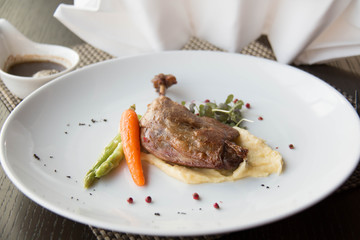 Gourmet fried Duck steak