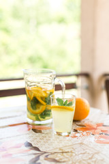 home orange lemonade with mint
