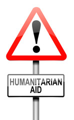 Humanitarian aid concept.