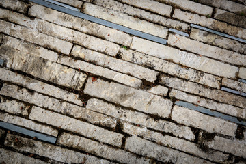 Abstract brickwork pavement