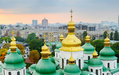 Fototapeta na wymiar Cupola of St. Sophia Cathedral. Kiev