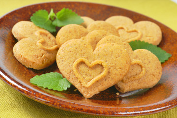 heart-shaped cookies