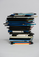 floppy disk pile stock