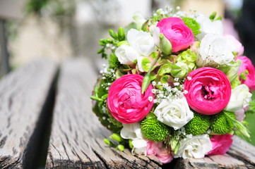 Brautstrauß in pink