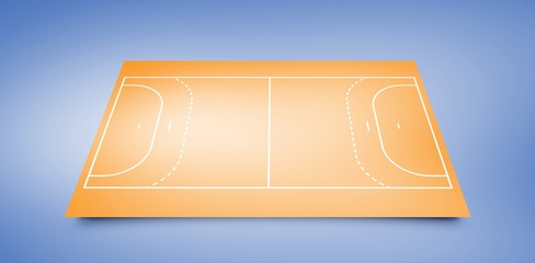 Composite image of drawing of sports field