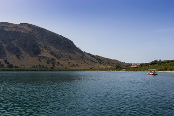 Fototapeta na wymiar The Lake Kourna Crete.