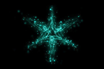 Sparkles Stars Aqua Blue