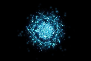 Sparkles Stars Aqua Blue