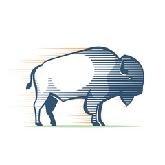 Vintage line Buffalo logo