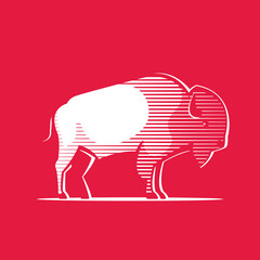Vintage line Buffalo logo