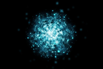 Sparkles Stars Aqua Blue