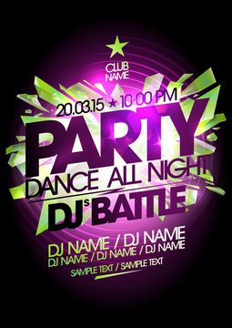 Dance all night party design.