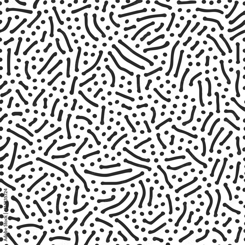Poster vector seamless abstract biologic memphis pattern