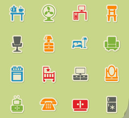 furniture icon set
