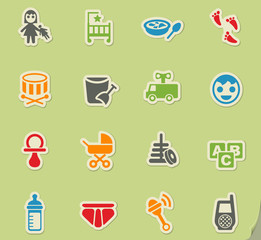 baby icon set