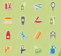 personal care icon set