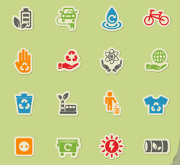 alternative energy icon set