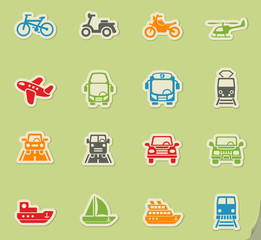 transport icon set