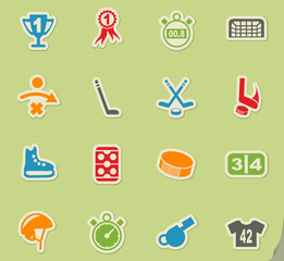 hockey icon set