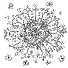 Fototapeta premium coloring book antistress style picture