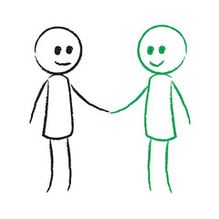 Personen geben sich die Hand