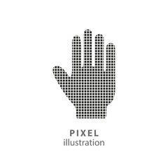 Hand - pixel illustration.