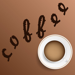 Coffee. Realistic image of the object