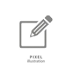 Registration - pixel illustration.