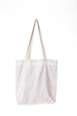 cotton eco bag on white background