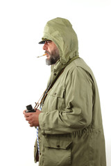 sailor with binoculars
