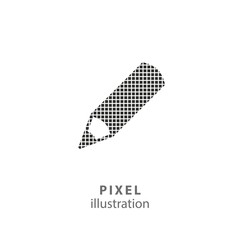 Pen - pixel illustration.