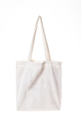 cotton eco bag on white background