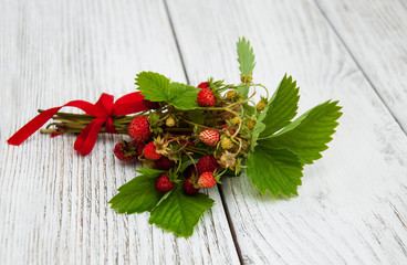 bunch of wild strawberry