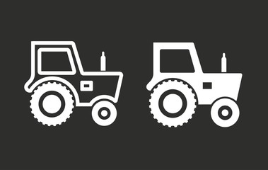 Tractor - vector icon.