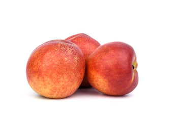 Fresh nectarines isolated on the whtie background