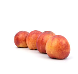 Fresh nectarines isolated on the whtie background