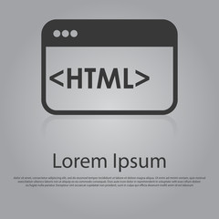 Vector icon of HTML concept
