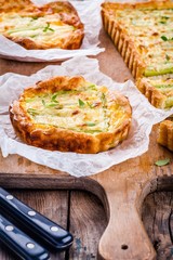 homemade tart with asparagus