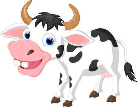 cute cartoon cow for you design