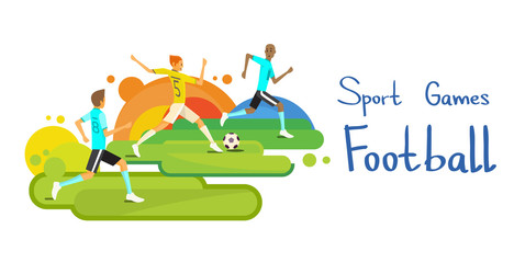 Football Match Team Sport Competition Colorful Banner